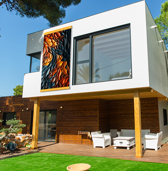 Outdoor Panel on Modern Home